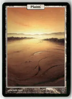 Plains - Full Art 136 Land Unhinged MTG (Lightly Played to MP) - Image 1