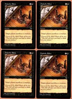 MTG Magic The Gathering 4x Diabolic Edict - Tempest (TMP) Black Instant LP - Image 1