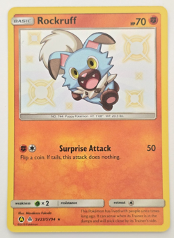 Rockruff SV23/SV94 Shiny Rare Hidden Fates Shiny Vault Pokemon Near Mint - Image 1