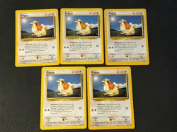 5 x Pidgey 57/102 Pokemon Base Set Unlimited (LP-MP) - Image 1