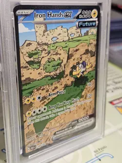 PSA 10 Gem Mint Iron Hands Ex Graded Pokemon Card #248 Paradox Rift 2023 - Image 3