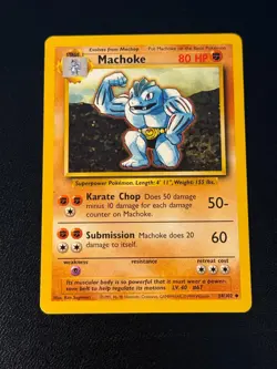 Machoke 34/102 Pokemon Base Set Unlimited - Image 1