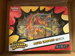 Pokemon Mega Evolution Ascended Heroes Mega Emboar EX Box NEW & SEALED - Image 1