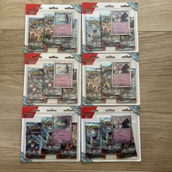 Pokemon Scarlet & Violet Stellar Crown - 3 Pack Blisters x6 - Brand New - Image 1