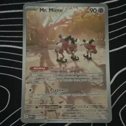 Pokemon Mr. Mime Holo Illustration Rare 90 HP 179/165 SV151 English - Image 1