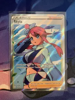 Pokemon TCG Skyla 072/072 Full Art Ultra Rare Shining Fates NM Trainer Supporter - Image 1