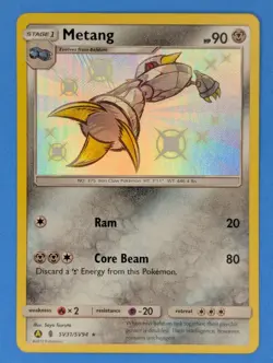 Metang SV31/SV94 Pokemon TCG Shiny Holo Rare Hidden Fates: Shiny Vault Near Mint - Image 1