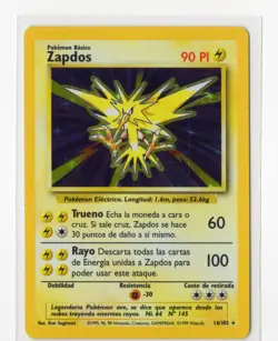 Pokemon Zapdos Holo Rare Base Set 016/102 NM WOTC Vintage Spanish - Image 1