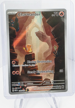 Charmander 168/165 SV 151 Illustration Rare Holo Eng 2023 Pokemon 151 - Image 1