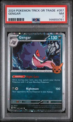 2024 POKEMON TRICK OR TRADE #057 GENGAR PSA 7 - Image 1