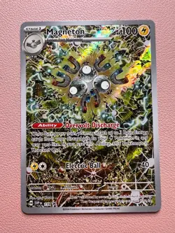 Pokemon TCG Magneton Black Star Promo Illustration Rare Surging Sparks SVP 159 - Image 1