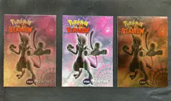 2000 Pokemon Danone Shiny Stadium Tip Mewtwo #8 Silver, Gold, Non Foil - LP - Image 1