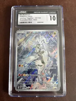 N's Reshiram 167/159 Sv09: Journey Together Holo CGC GEM MINT 10 Pokemon TCG - Image 1