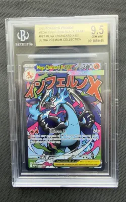 Pokemon Mega Charizard X EX #023 BGS 9.5 GEM MINT Promo - Image 1