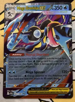 Pokemon TCG Mega Greninja ex NM - 022/086 - ME04: Chaos Rising (CRI) - Image 1