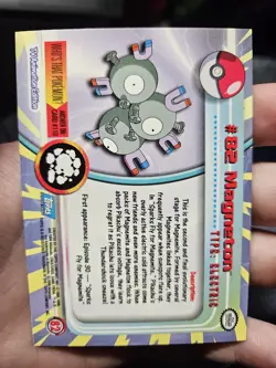 2000 Topps Pokemon TV #82 Magneton Rainbow Foil - Image 2