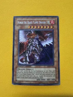 Yu-Gi-Oh! TCG Horus the Black Flame Dragon LV8 EEN-ENSE1 Secret Rare Limited Ed… - Image 1