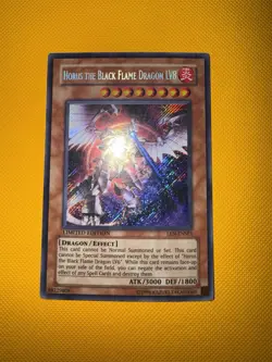 Yu-Gi-Oh! TCG Horus the Black Flame Dragon LV8 EEN-ENSE1 Secret Rare Limited Ed… - Image 2