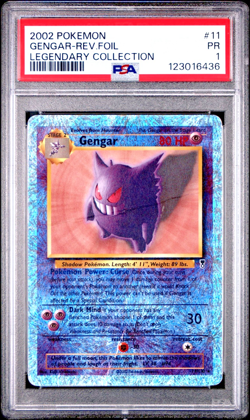 PSA 1 PR 2002 Pokemon Legendary Collection Gengar 11/110 Reverse Holo Foil WOTC - Image 1