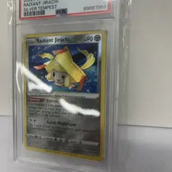 Radiant Jirachi 120 Pokemon Sword & Shield Silver Tempest Psa 8 - Image 2