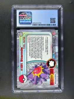 Topps Pokemon TV Animation Series 3 Rainbow Foil #121 Starmie CGC 8 - Image 2