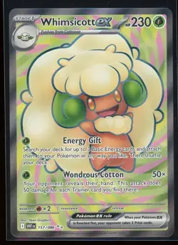 Whimsicott ex 2025 Pokemon White Flare 157/086 Ultra Rare Holo - Image 1