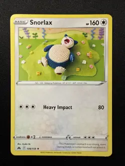 Pokemon TCG Snorlax Crown Zenith 109/159 Regular Rare - Image 1