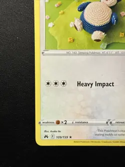 Pokemon TCG Snorlax Crown Zenith 109/159 Regular Rare - Image 5
