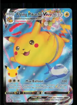 Flying Pikachu VMAX 007/025 Holo VMAX Rare Celebrations Pokemon Near Mint - Image 1