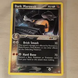 Pokemon EX Team Rocket Returns Dark Marowak 7/109 Rare Regular 2004 - Image 1