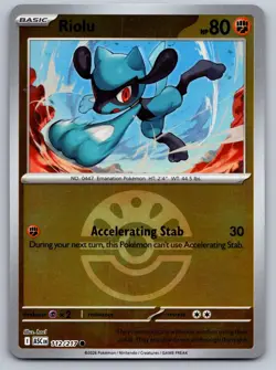 RIOLU (FRIEND BALL) 112/217 REVERSE HOLO C POKEMON ASCENDED HEROES NM/M - Image 1