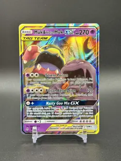 Pokemon Muk and Alolan Muk GX Unbroken Bonds Card 61/214 - Image 1