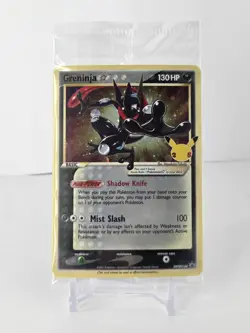 2021 Pokemon Celebrations Greninja Gold Star SWSH144 Black Star Promo - Sealed - Image 1