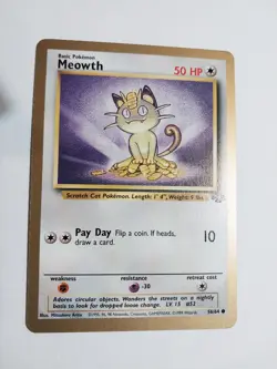 Meowth - 56/64 - Jungle Set - Gold Border US Promo - Pokemon Card NM - Image 1