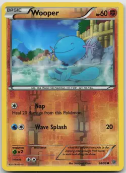 Wooper 38/98 Common Ancient Origins Pokemon Reverse Holo LP/MP - Image 1