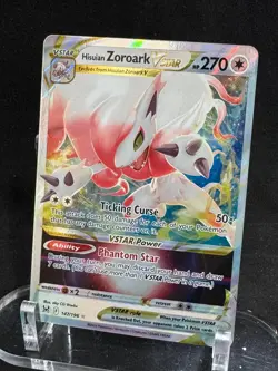 Hisuian Zoroark VSTAR 147/196 Holo VSTAR Rare Lost Origin Pokemon Holo Near Mint - Image 1