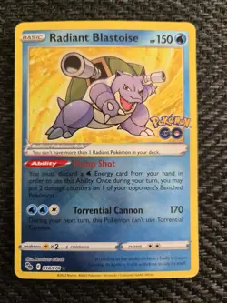 Radiant Blastoise 018/078 Pokemon GO Holo - Image 1