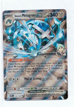 Pokemon TCG Steven's Metagross ex # 145/182 Double Rare Foil Card NM - Image 1