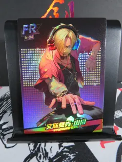 Vinsmoke Sanji FR Rare Band Holo Card Premium One Piece Anime Collectible CCG - Image 1