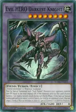 Yugioh - Evil HERO Darkest Knight - SUDA-EN033 - Supreme Darkness - 1st Edition - Image 1