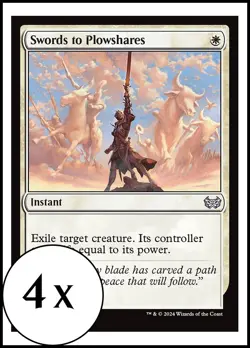 MTG - 4 x Swords to Plowshares - Duskmourn Commander - Playset 4x x4 - Image 1