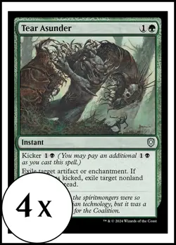 MTG - 4 x Tear Asunder - Bloomburrow Commander - Playset 4x x4 - Image 1