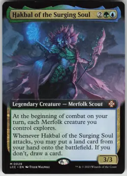 MTG TCG Hakbal of the Surging Soul (Extended Art) M Lost Caverns of Ixalan 29 - Image 1