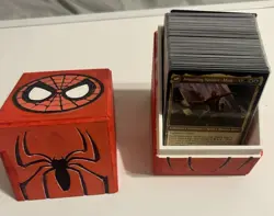 Custom Spider-Man Commander Deck w/ Handmade 3D Printed Deck Box | MTG EDH - Image 1