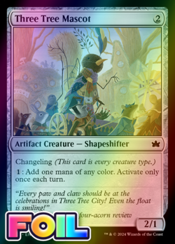 x1 Three Tree Mascot BLB Bloomburrow MTG 251 FOIL COMMON M/NM 1x - Image 1