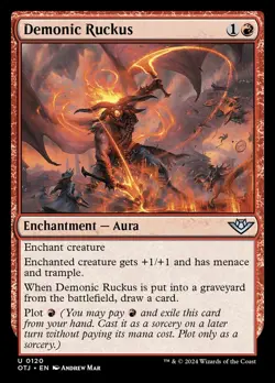 MTG Demonic Ruckus Outlaws of Thunder Junction #120 Uncommon Magic The Gathering - Image 1