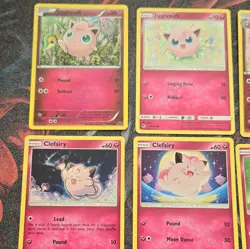 🔥Pokemon Fairy Type Card Lot Jigglypuff Clefairy Wigglytuff Dedenne 15x🔥 - Image 3