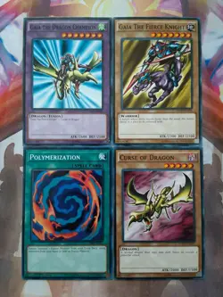 Yugioh Set Gaia the Dragon Champion Curse of Dragon Polymerization NM - Image 1