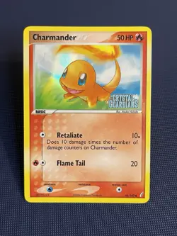 Pokemon Charmander EX Crystal Gaurdians Holo Card 48/100 Stamped - Image 1