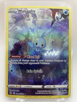 Manaphy GG06/GG70 Crown Zenith Galarian Gallery Holo Pokemon 2023 NM - Image 1